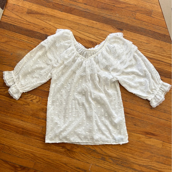 Vintage Lace Ruffle Blouse - Picture 6 of 6